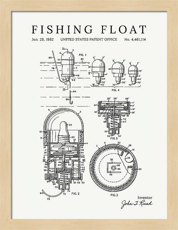 Fishing Float Minimalist Patent Us4461114a