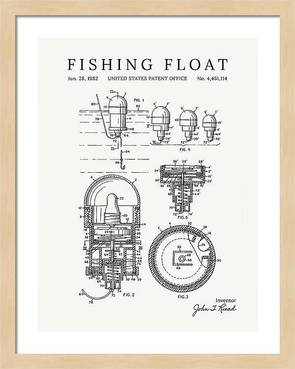 Fishing Float Minimalist Patent Us4461114a