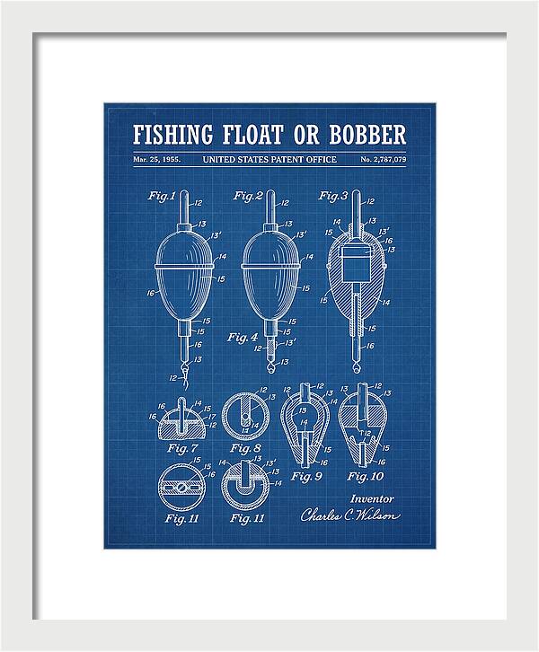 Fishing Float Or Bobber Blueprint Patent Us2787079a