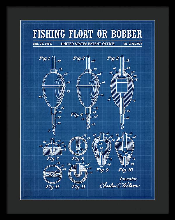 Fishing Float Or Bobber Blueprint Patent Us2787079a