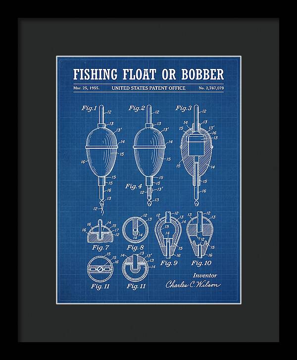 Fishing Float Or Bobber Blueprint Patent Us2787079a