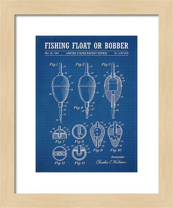 Fishing Float Or Bobber Blueprint Patent Us2787079a