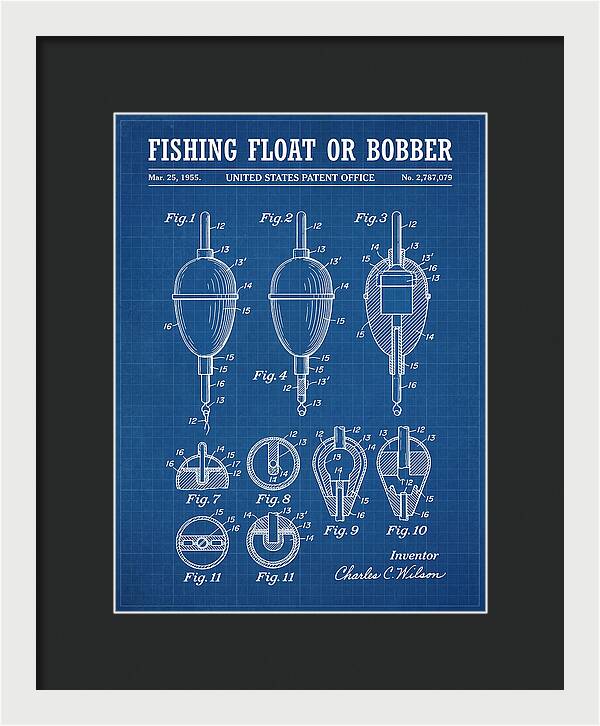 Fishing Float Or Bobber Blueprint Patent Us2787079a