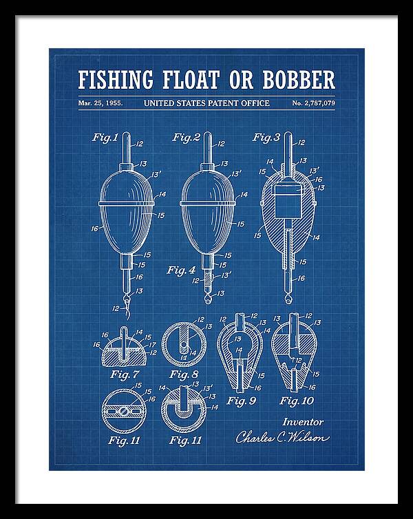 Fishing Float Or Bobber Blueprint Patent Us2787079a
