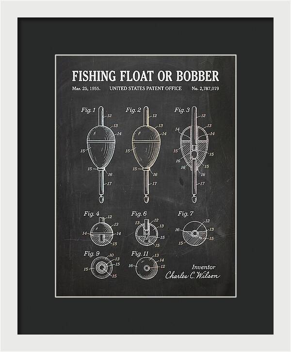 Fishing Float Or Bobber Chalkboard Patent Us2787079a