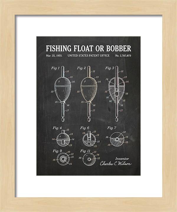 Fishing Float Or Bobber Chalkboard Patent Us2787079a