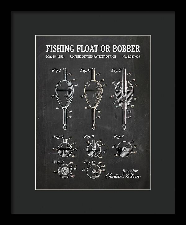 Fishing Float Or Bobber Chalkboard Patent Us2787079a
