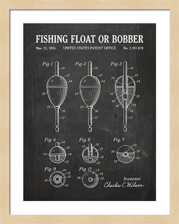 Fishing Float Or Bobber Chalkboard Patent Us2787079a