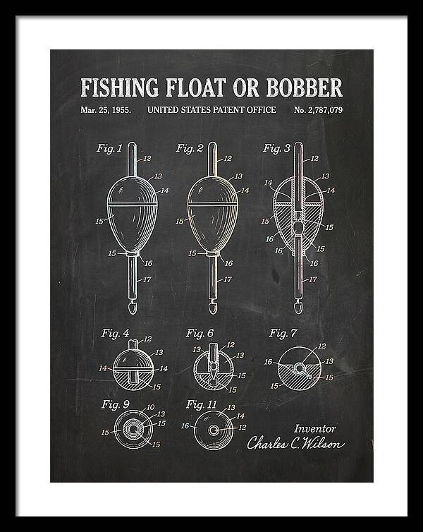 Fishing Float Or Bobber Chalkboard Patent Us2787079a