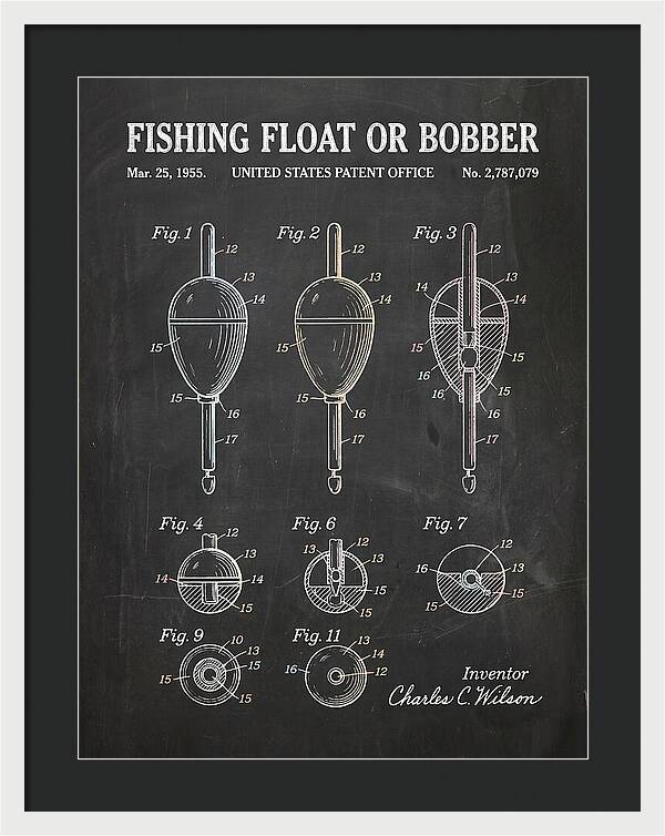 Fishing Float Or Bobber Chalkboard Patent Us2787079a