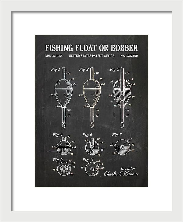 Fishing Float Or Bobber Chalkboard Patent Us2787079a