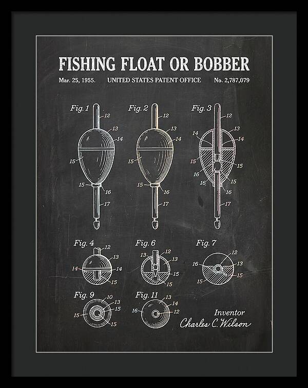 Fishing Float Or Bobber Chalkboard Patent Us2787079a