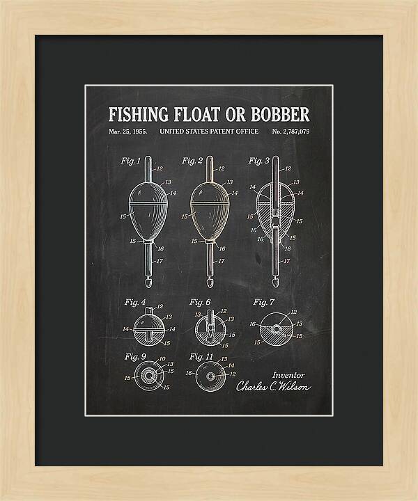 Fishing Float Or Bobber Chalkboard Patent Us2787079a