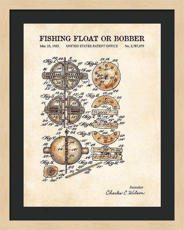 Fishing Float Or Bobber Watercolor Patent Us2787079a