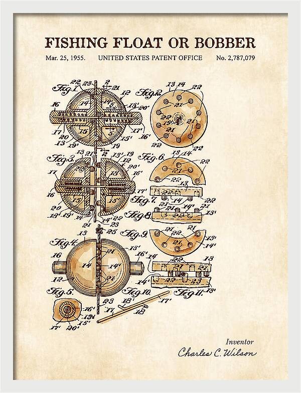 Fishing Float Or Bobber Watercolor Patent Us2787079a