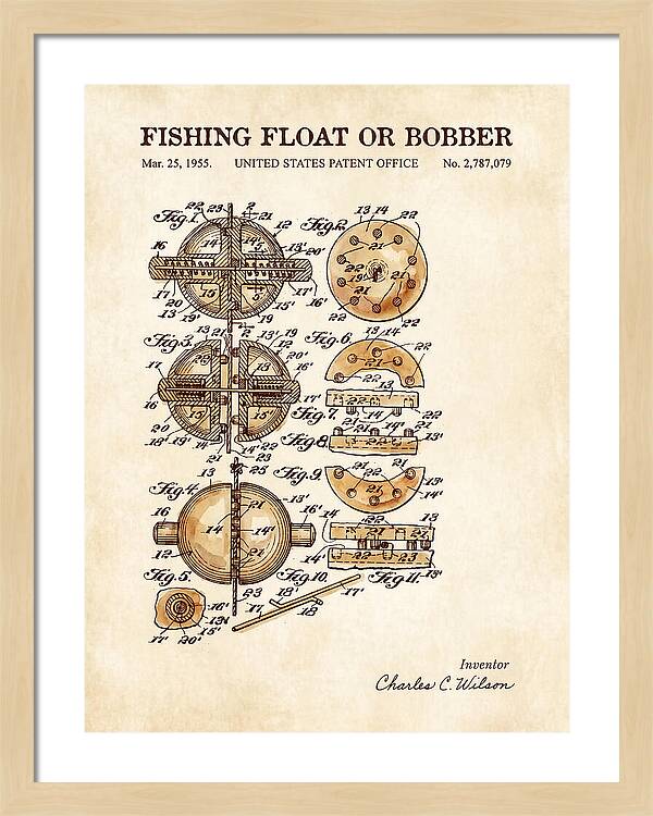 Fishing Float Or Bobber Watercolor Patent Us2787079a