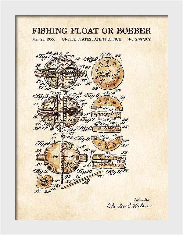 Fishing Float Or Bobber Watercolor Patent Us2787079a