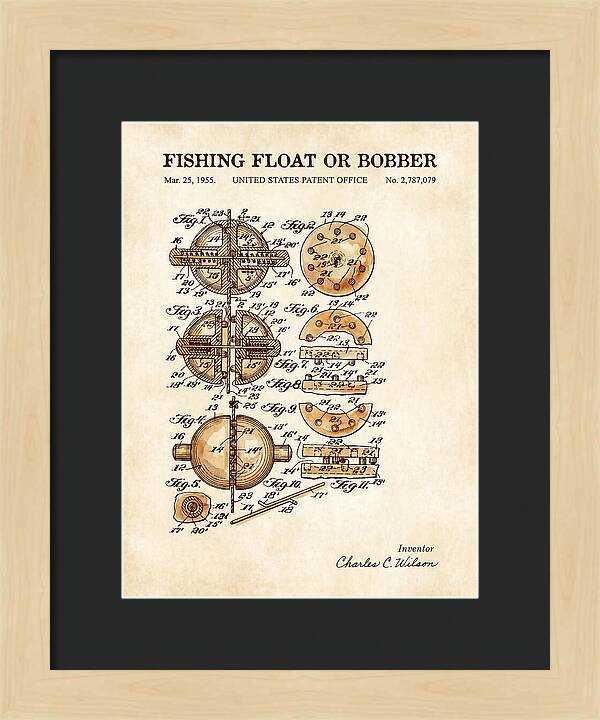 Fishing Float Or Bobber Watercolor Patent Us2787079a