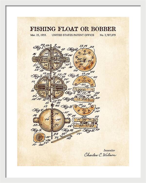 Fishing Float Or Bobber Watercolor Patent Us2787079a