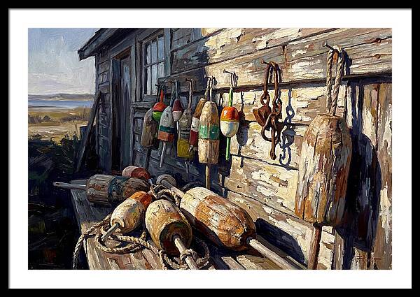 Fishing Floats On Weathered Wood