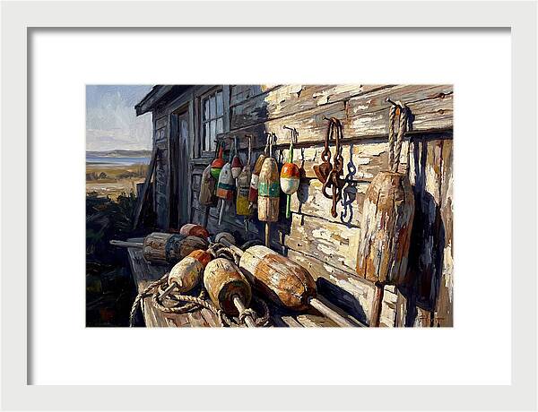 Fishing Floats On Weathered Wood