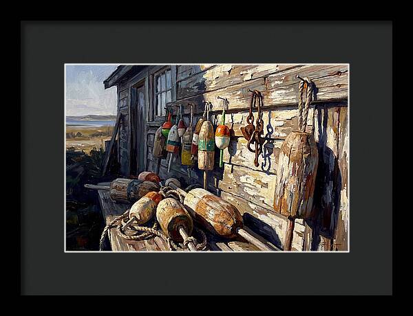 Fishing Floats On Weathered Wood