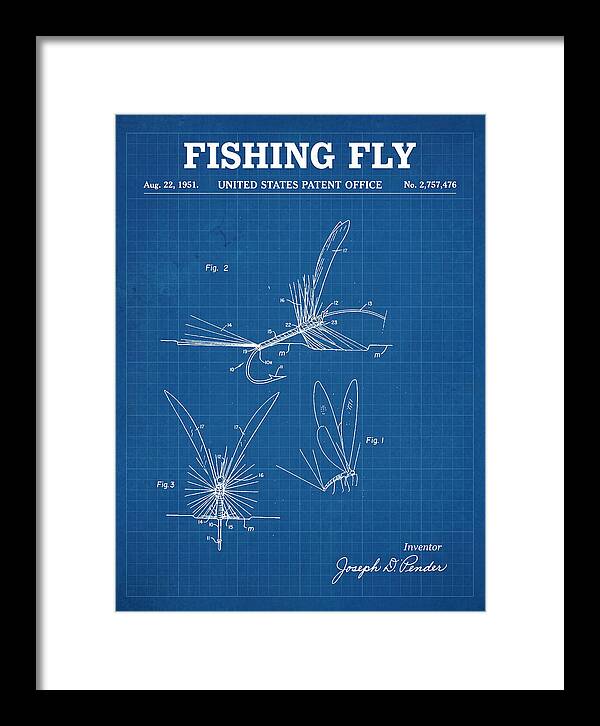 Fishing Fly Blueprint Patent Us2757476a