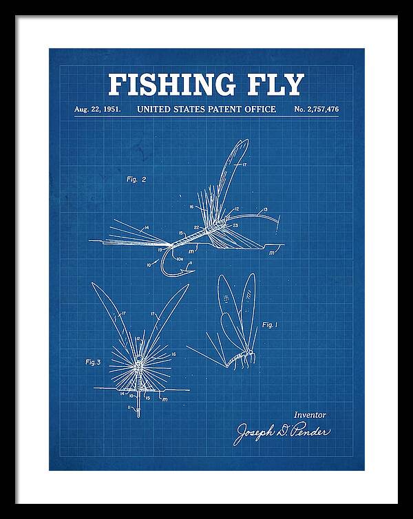 Fishing Fly Blueprint Patent Us2757476a