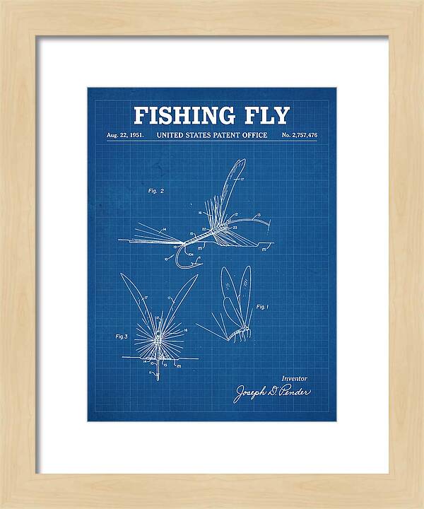 Fishing Fly Blueprint Patent Us2757476a