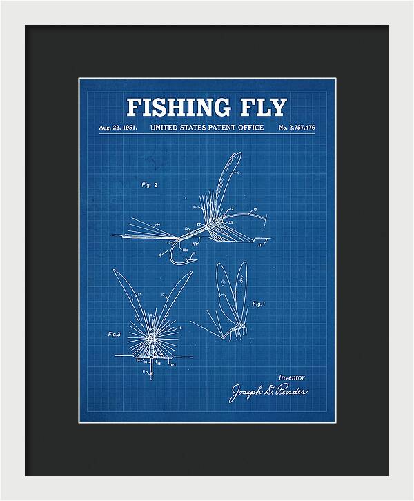 Fishing Fly Blueprint Patent Us2757476a