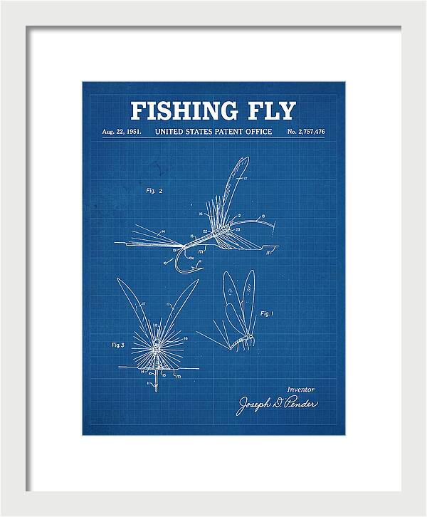 Fishing Fly Blueprint Patent Us2757476a