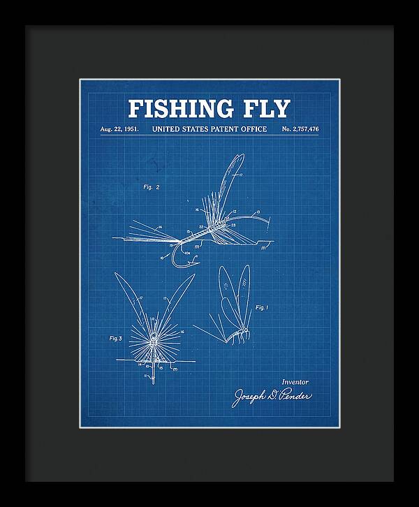 Fishing Fly Blueprint Patent Us2757476a