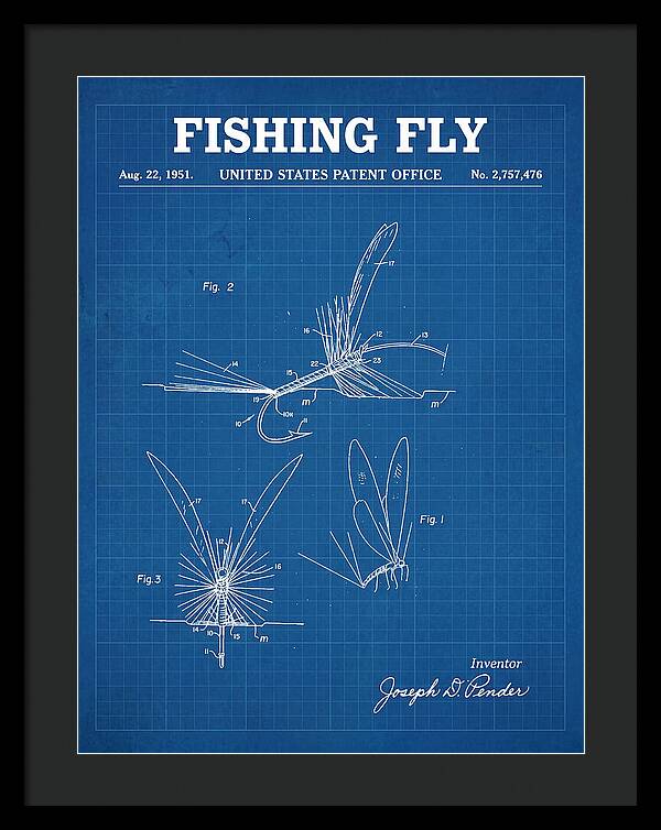 Fishing Fly Blueprint Patent Us2757476a