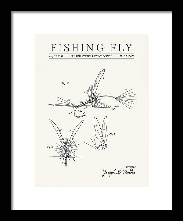 Fishing Fly Minimalist Patent Us2757476a