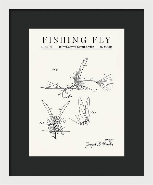 Fishing Fly Minimalist Patent Us2757476a