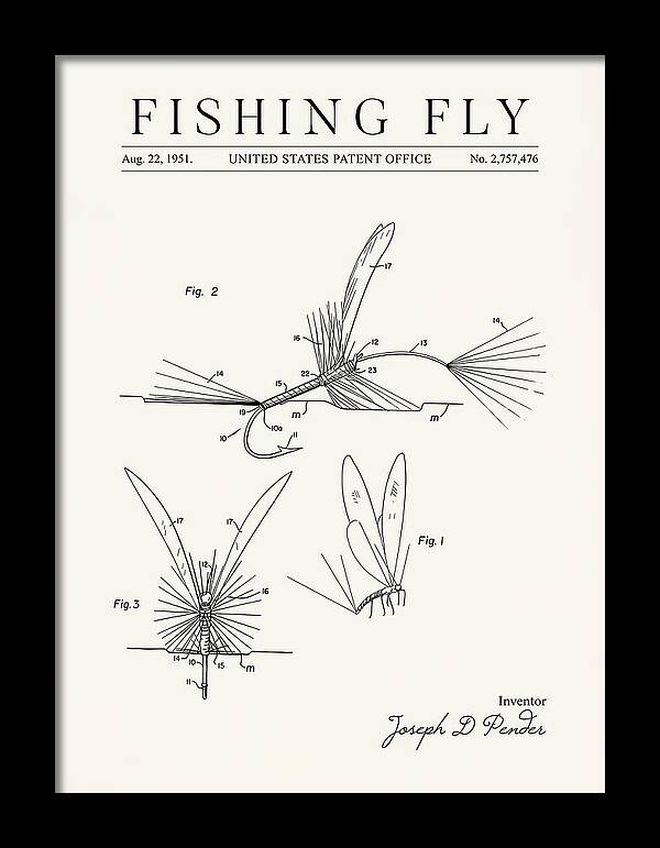 Fishing Fly Minimalist Patent Us2757476a