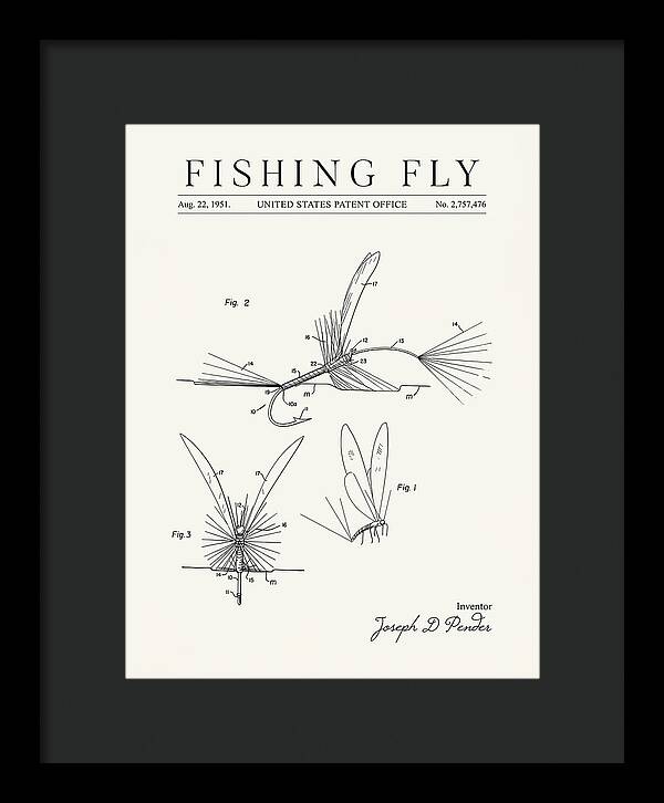 Fishing Fly Minimalist Patent Us2757476a