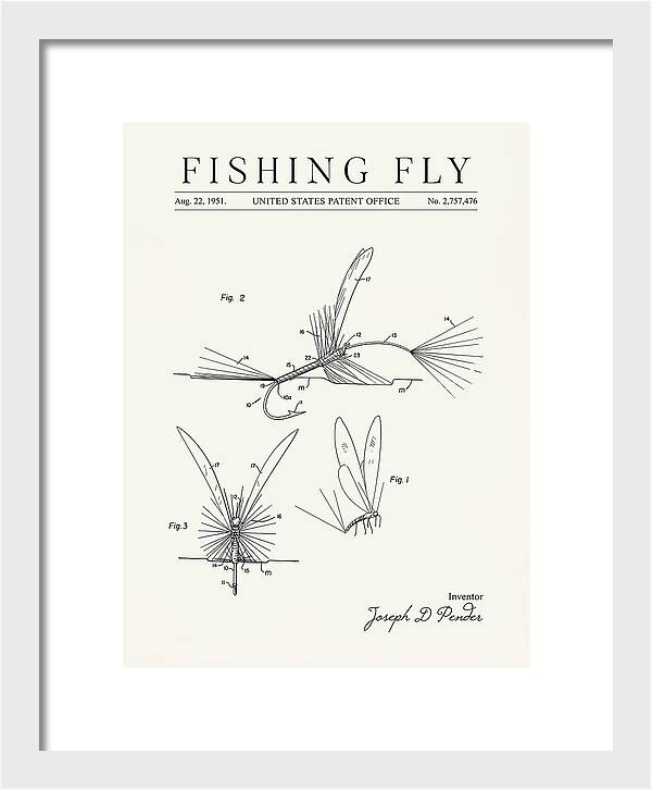 Fishing Fly Minimalist Patent Us2757476a