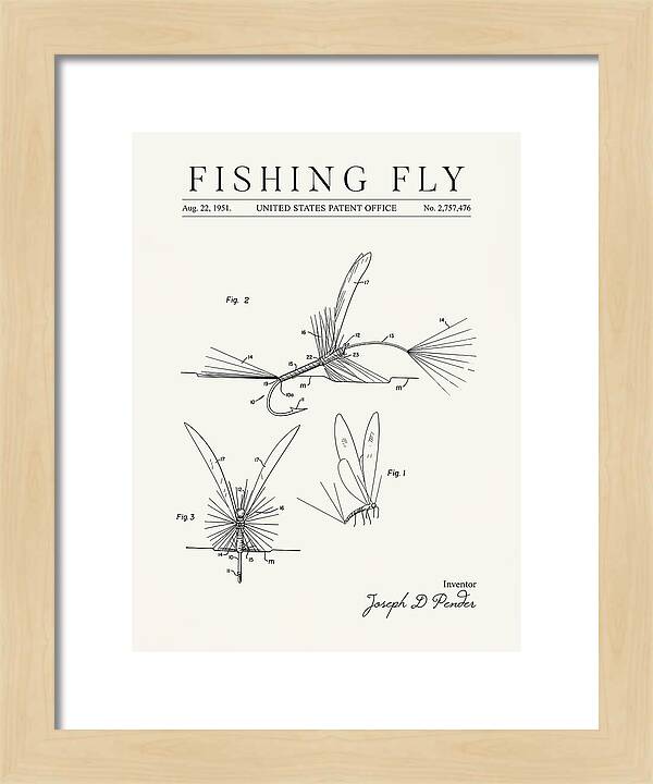 Fishing Fly Minimalist Patent Us2757476a