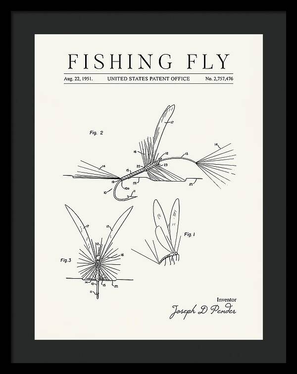 Fishing Fly Minimalist Patent Us2757476a