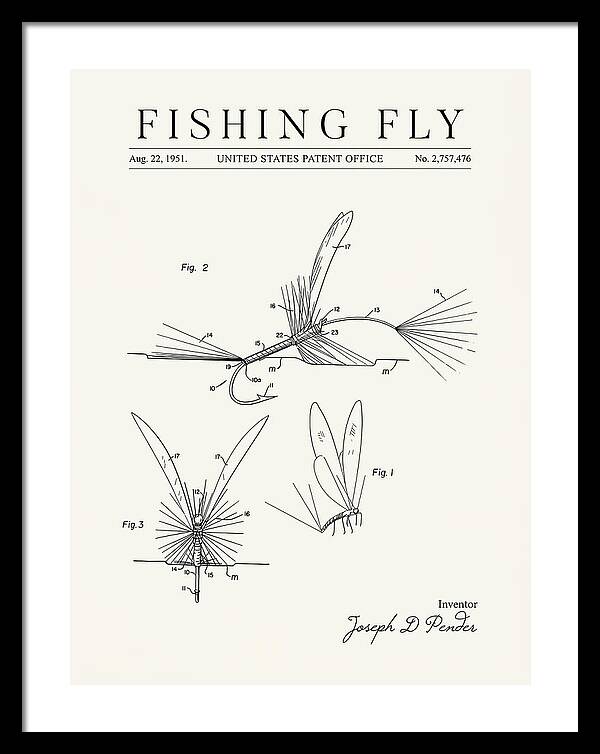Fishing Fly Minimalist Patent Us2757476a