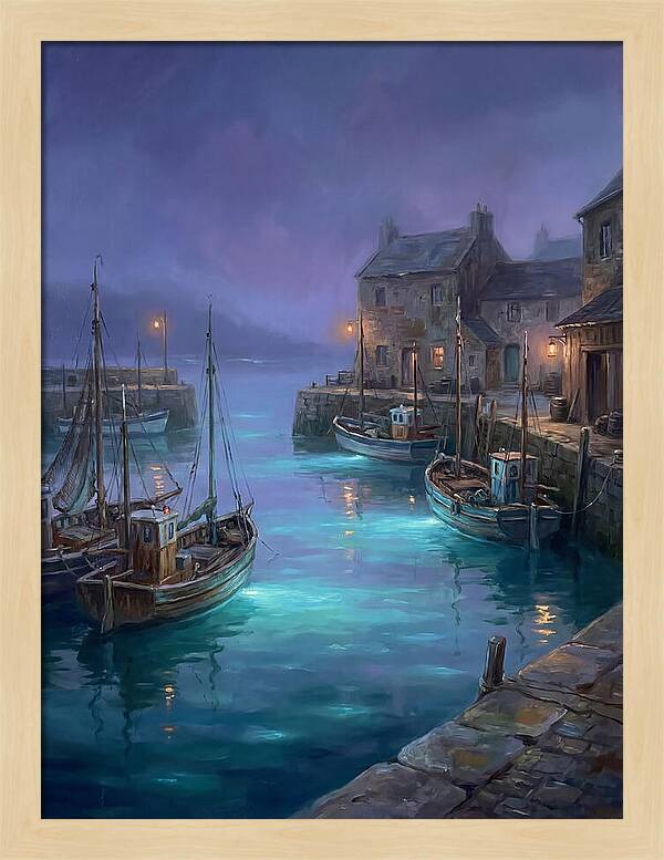 Fishing Harbor Scene