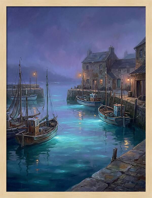 Fishing Harbor Scene