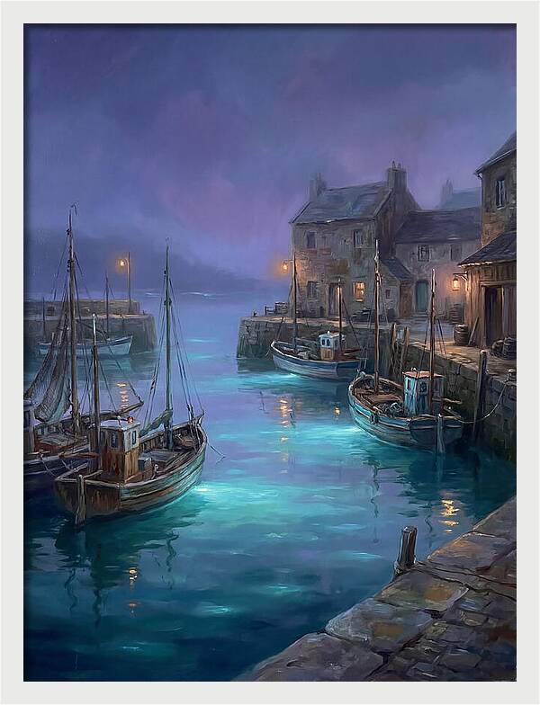 Fishing Harbor Scene