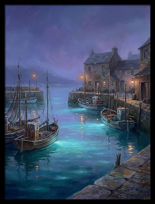 Fishing Harbor Scene