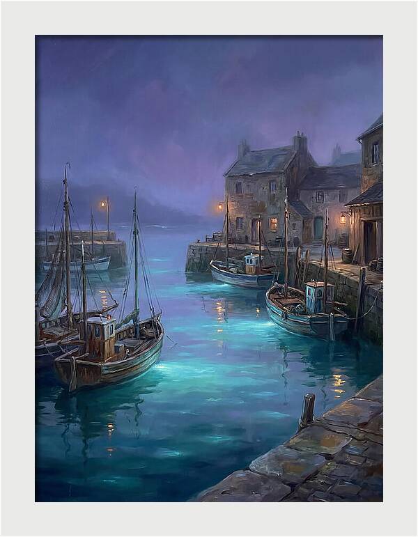 Fishing Harbor Scene