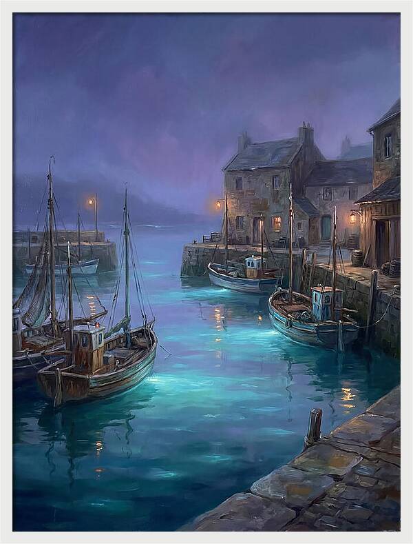Fishing Harbor Scene