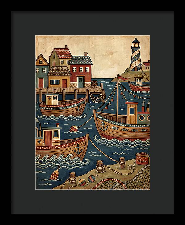 Fishing Harbor Scene