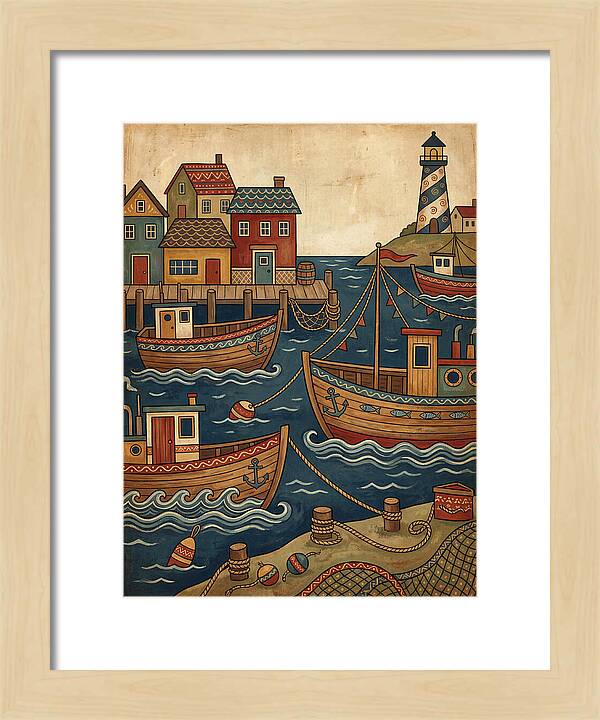 Fishing Harbor Scene