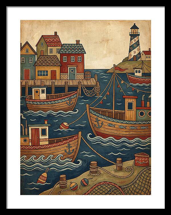 Fishing Harbor Scene